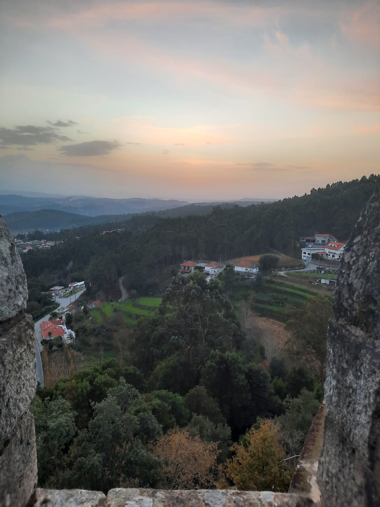 Vista a partir do castelo ao fim do dia